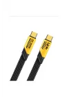 K472 Mecha Style Type-C to Type-C 100W 1.2mt Şarj Kablosu Sarı