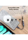 KA11 USB C - 3.5mm Ses Adaptörü 32bit/384 KHz, USB Tip C Dongle HiFi DAC Amplifikatör Android/iOS/Windows/Mac için (Gümüş, TC)