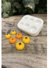 Kabak Mini Altılı Mum Kalıbı (Silikon)