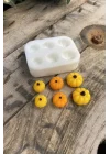 Kabak Mini Altılı Mum Kalıbı (Silikon)