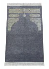 Kabe Desenli Örgü Püsküllü Şönil Seccade Gri