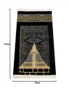 Kabe Desenli Ultra Plus Siyah Şönil Seccade (Kabe Kapısı 3)