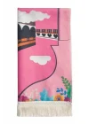 Kabeli Çiçek Desenli Çocuk Seccadesi Pembe