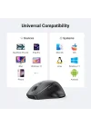 Kablosuz Ergonomik Fare, USB Alıcılı 2.4GHz 4000 DPI Sessiz İnce Kablosuz Bluetooth Fare, Tablet,PC,Dizüstü Bilgisayar ile Uyumlu.
