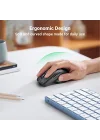 Kablosuz Ergonomik Fare, USB Alıcılı 2.4GHz 4000 DPI Sessiz İnce Kablosuz Bluetooth Fare, Tablet,PC,Dizüstü Bilgisayar ile Uyumlu.