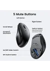 Kablosuz Ergonomik Fare, USB Alıcılı 2.4GHz 4000 DPI Sessiz İnce Kablosuz Bluetooth Fare, Tablet,PC,Dizüstü Bilgisayar ile Uyumlu.