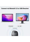 Kablosuz Ergonomik Fare, USB Alıcılı 2.4GHz 4000 DPI Sessiz İnce Kablosuz Bluetooth Fare, Tablet,PC,Dizüstü Bilgisayar ile Uyumlu.