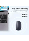 Kablosuz Fare, 2,4 Ghz Usb Bağlantısı, Maks. 4000 Dpi, 18 Ay Pil Ömrü. Pc, Mac, Dizüstü Bilgisayar, Windows 11, 10, 8.1, 7, Macos, Linux Ile Uyumlu (Siyah)
