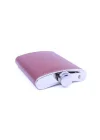 Kahverengi Deri Kaplama Paslanmaz Çelik Cep Matarası - Hip Flask 9 OZ