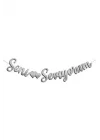 Kaligrafi Banner Gümüş Seni Seviyorum M249