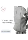 Kanguru Mini 3D Cotton Jersey/Light Grey, Gri