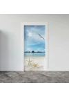 Kapı Giydirme Kapı Sticker Folyosu 3D Deniz Manzarası