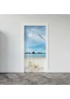 Kapı Giydirme Kapı Sticker Folyosu 3D Deniz Manzarası