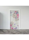 Kapı Giydirme Kapı Sticker Folyosu 3D Papatya