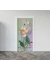 Kapı Giydirme Kapı Sticker Folyosu Çiçek Göl
