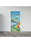 Kapı Giydirme Kapı Sticker Folyosu Gökkuşağı