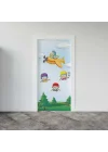 Kapı Giydirme Kapı Sticker Folyosu Uçak Çiçekler