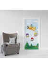Kapı Giydirme Kapı Sticker Folyosu Uçak Çiçekler