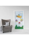Kapı Giydirme Kapı Sticker Folyosu Uçak Çiçekler