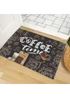 Kapı Önü Paspası - Modern ve Şık Kapı Paspası | Ev, Ofis ve Dış Mekân Kullanımı İçin (Caffe Time) 45x65