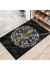 Kapı Önü Paspası - Modern ve Şık Kapı Paspası | Ev, Ofis ve Dış Mekân Kullanımı İçin (Gold Elegance) 45x65