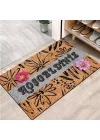 Kapı Önü Paspası - Modern ve Şık Kapı Paspası | Ev, Ofis ve Dış Mekân Kullanımı İçin (Rustic Welcome Bloom) 45x65