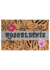 Kapı Önü Paspası - Modern ve Şık Kapı Paspası | Ev, Ofis ve Dış Mekân Kullanımı İçin (Rustic Welcome Bloom) 45x65