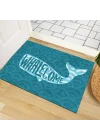 Kapı Önü Paspası - Modern ve Şık Kapı Paspası | Ev, Ofis ve Dış Mekân Kullanımı İçin (Whale Come) 45x65