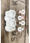Kardan Adam Mini Dörtlü Mum Kalıbı (Silikon)