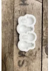 Kardan Adam Mini Dörtlü Mum Kalıbı (Silikon)