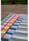 Katlanabilir Plaj Kamp Piknik Bahçe Balkon Teras Hasır Mat Savan Karavan Halısı Kilim GRİ 150 x 210