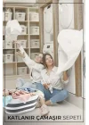 Katlanabilir Silikon Akordiyon Çamaşır Sepeti Sele 27 L (27 Litre)
