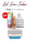 Kedi Kumu Torbası, Poşeti, 85x50cm, 7 li 50 Rulo