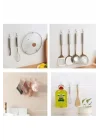 Kendinden Yapışkanlı Şeffaf Askı 5 Li Set Banyo Mutfak Askısı