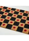 Kerala Siyah Coir Kapı Önü Paspası 45x75 Cm