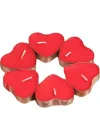 Kırmızı Kalpli 25 Adet Tea Lights Mum