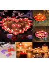 Kırmızı Kalpli 25 Adet Tea Lights Mum