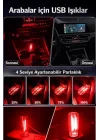Kırmızı USB LED Gece Lambası, Cam Tüp, Dokunmatik, Mini Taşınabilir, Dim Edilebilir
