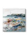 Kıyıda Balıkçı Tekneleri Tablosu 30 x 30
