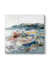 Kıyıda Balıkçı Tekneleri Tablosu 30 x 30