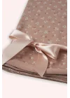 Kız Bebek 80*80 Çiçek Baskılı Gül Battaniye