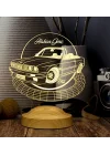 Klasik Bmw E30 cabrio, Bmw Logolu Hediye 3D Led Lamba, Bmw Hayranına Hediye