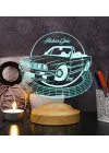 Klasik Bmw E30 cabrio, Bmw Logolu Hediye 3D Led Lamba, Bmw Hayranına Hediye