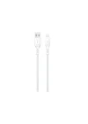 KNIT 2A Çıkış, USB-A to Lightning Şarj ve Data Aktarım Kablosu, Örgü Tasarım, 1 metre, Beyaz