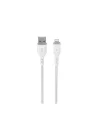 KNIT 2A Çıkış, USB-A to Lightning Şarj ve Data Aktarım Kablosu, Örgü Tasarım, 1 metre, Beyaz
