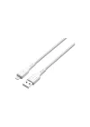 KNIT 2A Çıkış, USB-A to Lightning Şarj ve Data Aktarım Kablosu, Örgü Tasarım, 1 metre, Beyaz