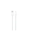 KNIT 2A Çıkış, USB-A to Lightning Şarj ve Data Aktarım Kablosu, Örgü Tasarım, 1 metre, Beyaz