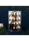 Koopman New Year 16 Parça Yılbaşı Topu Gold 80 mm