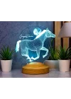 Koşan At Tasarımlı Hediye, 3D At Figürlü Kişiye Özel 3 Boyutlu Led Lamba