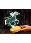 Koşan At Tasarımlı Hediye, 3D At Figürlü Kişiye Özel 3 Boyutlu Led Lamba